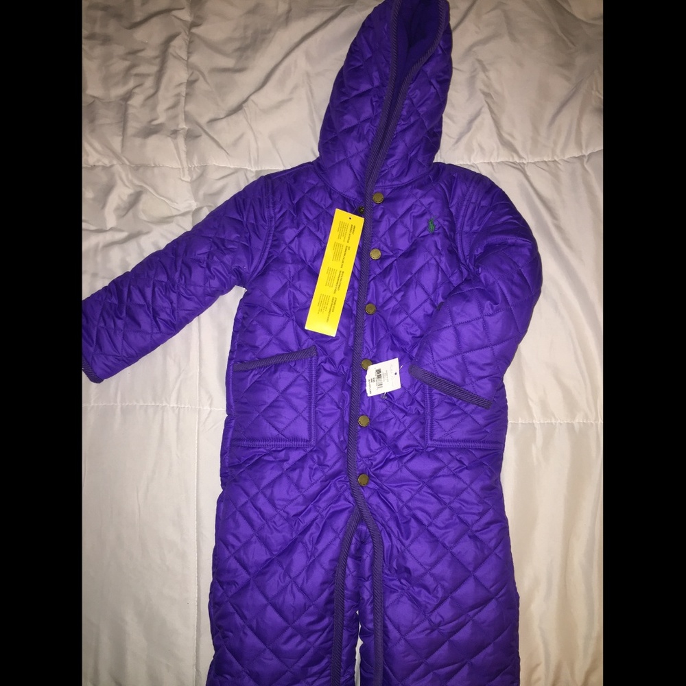 NWT - Ralph Lauren One Piece Quilted Snowsuit